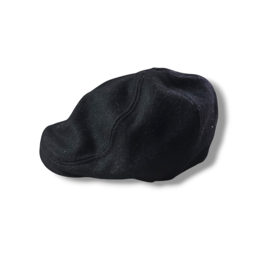 ✨️HP✨️Lids | Y2K Classic Black Newsboy Cabbie Wool Blend Cap (SIZE S/M) - Picture 3 of 9